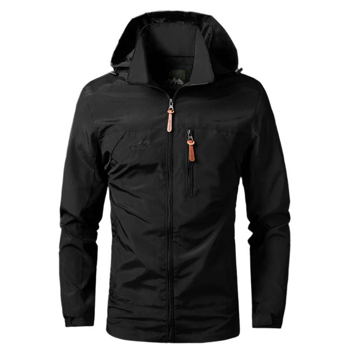 Waterproof & Windproof Men's Jacket – Arvid-Black-S-State of Style