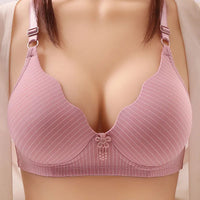 Wavy Seamless Plus Size Bra-Pink-12A-State of Style
