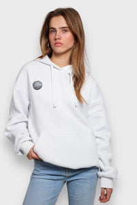 White Women's Hoodie with Disco Ball Print - BellaShine-S-State of Style