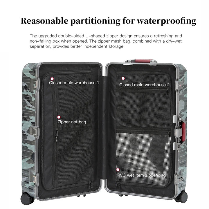 Wide Grip Hard Shell Suitcase - Zagreb-Gray-S (47 L)-State of Style