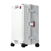 Wide Grip Hard Shell Suitcase - Zagreb-White-S (47 L)-State of Style