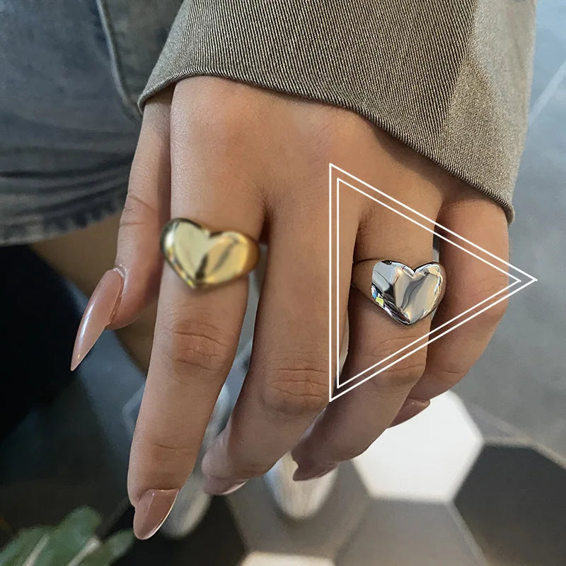 Wide Heart Elegance Ring | Women's Jewellery-Ingrid-State of Style