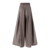 Wide-Leg Work Pants in Plus Sizes-Black A-S-State of Style