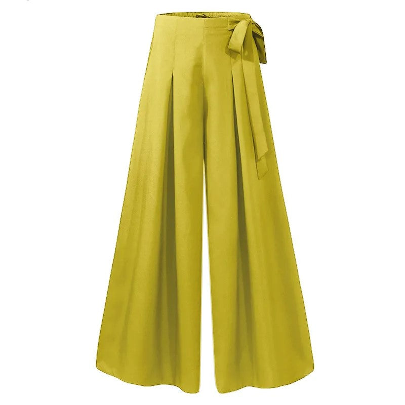 Wide-Leg Work Pants in Plus Sizes-Black A-S-State of Style