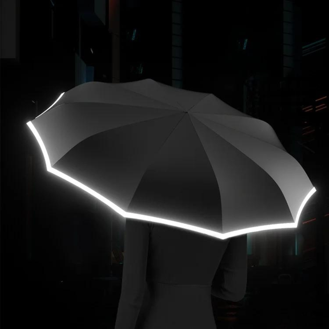 Windproof Umbrella with Reflective Edge – StormGuard-Green-State of Style