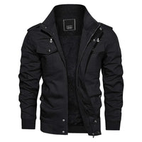 Windproof Utility Jacket for Men - Oliver-Black-M-State of Style