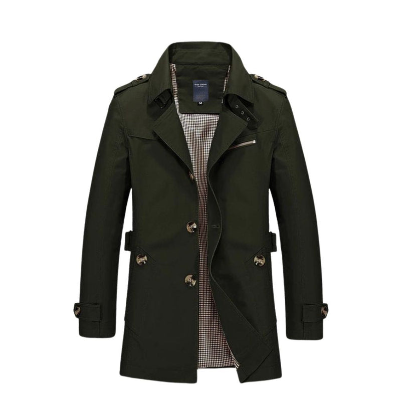 Windproof Winter Jacket for Men - Viktor-Khaki-XS-State of Style