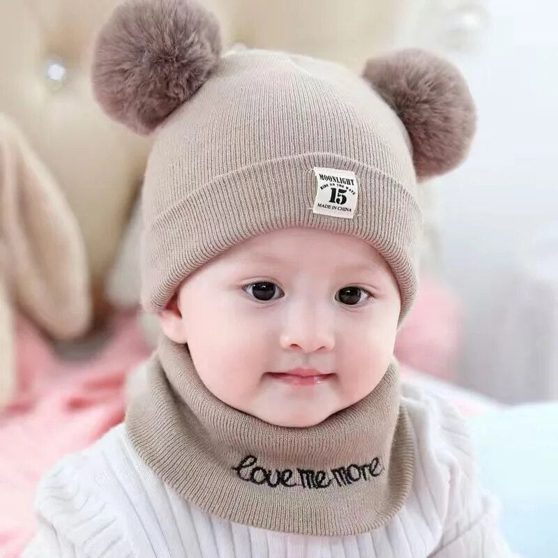 Winter Children's Hat with Pom-Pom-Coffee-State of Style