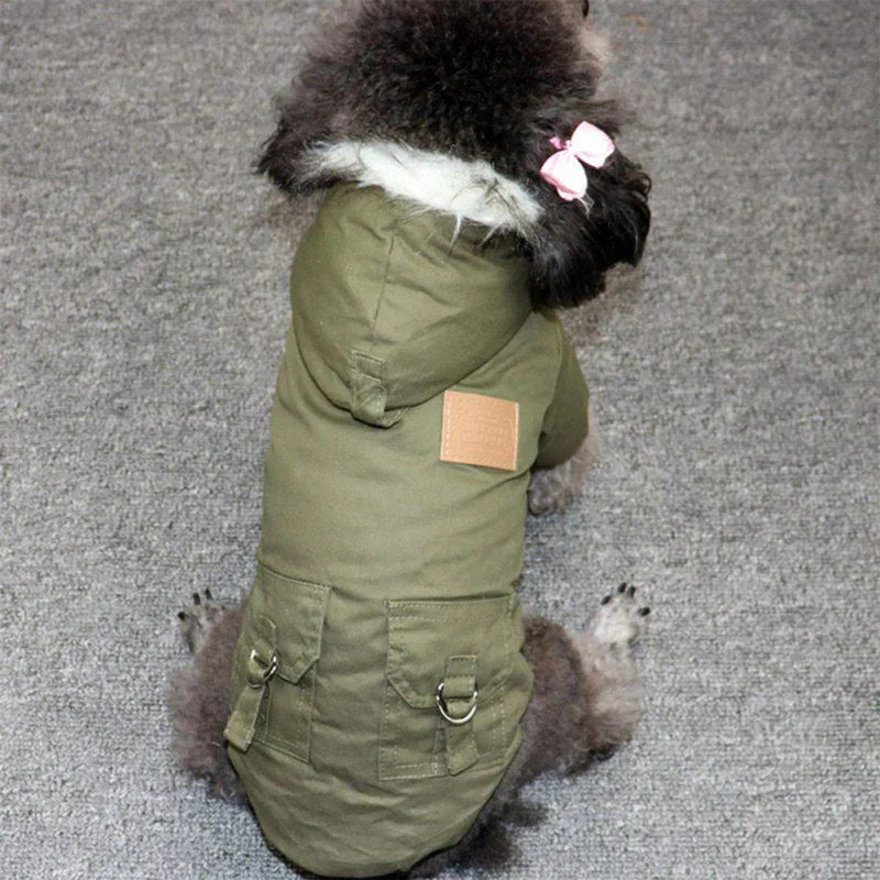 Winter Dog Jacket - FrostPaws-Khaki-XS-State of Style