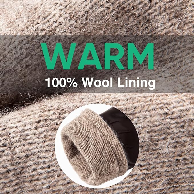 Winter Thermal Touchscreen Leather Gloves - Mason-Black-State of Style