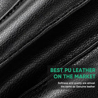 Winter Thermal Touchscreen Leather Gloves - Mason-Black-State of Style