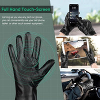 Winter Thermal Touchscreen Leather Gloves - Mason-Black-State of Style
