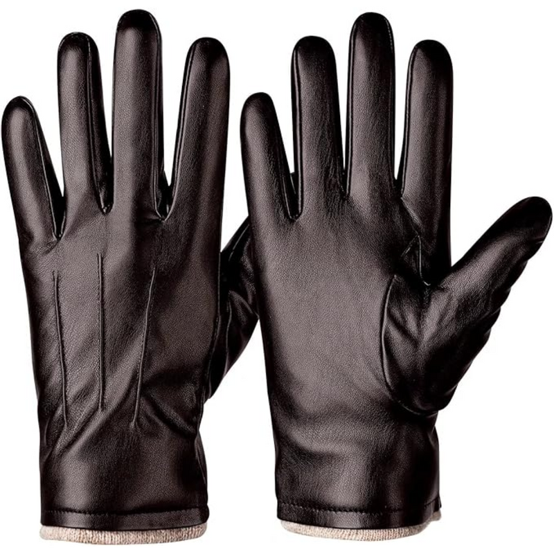 Winter Thermal Touchscreen Leather Gloves - Mason-Brown-State of Style