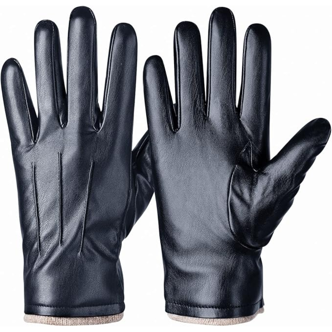 Winter Thermal Touchscreen Leather Gloves - Mason-Marine blue-State of Style
