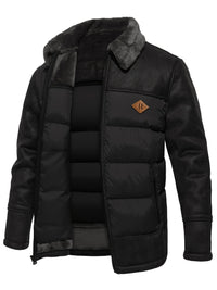 Winter Warm Fleece Jacket for Men - Jasper-Black-S-State of Style