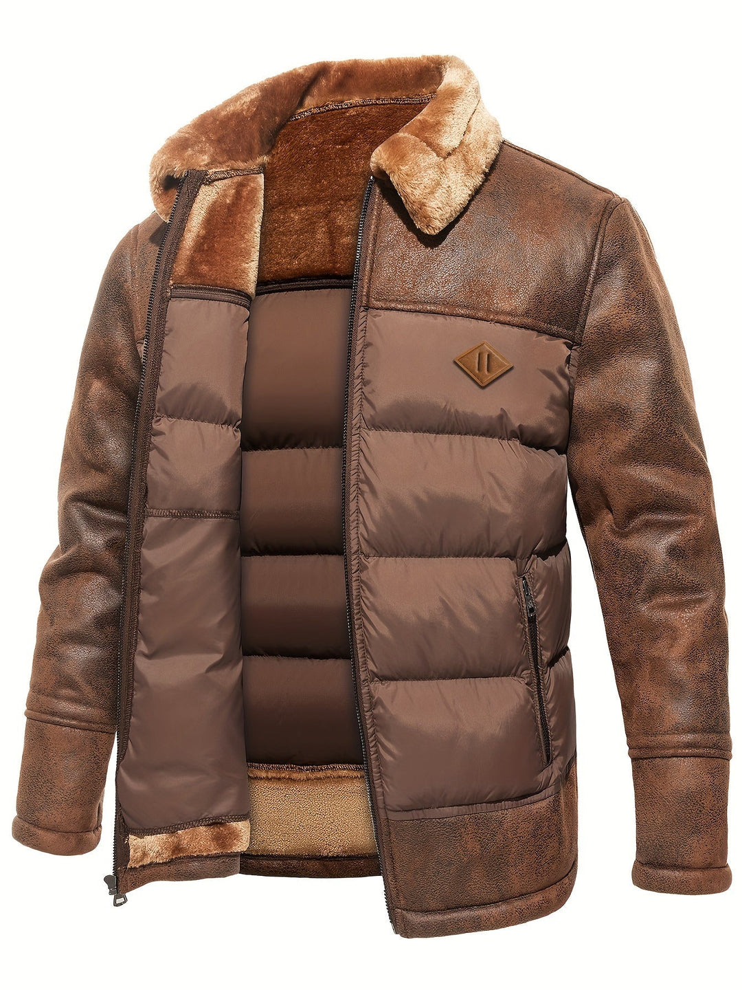 Winter Warm Fleece Jacket for Men - Jasper-Black-S-State of Style