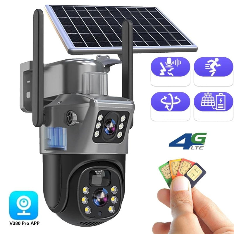 Wireless 4K Security Camera with Solar Panel – DualGuard 4K-4G-State of Style