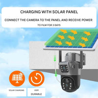 Wireless 4K Security Camera with Solar Panel – DualGuard 4K-4G-State of Style