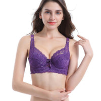 Wireless Lace Bra in Plus Sizes – Seamless and Adjustable Fit-Blue-10-B-State of Style