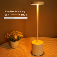 Wireless Metal LED Table Lamp - LumiMetal-White-State of Style