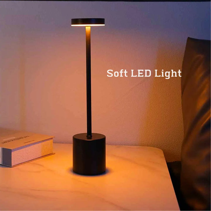 Wireless Metal LED Table Lamp - LumiMetal-White-State of Style