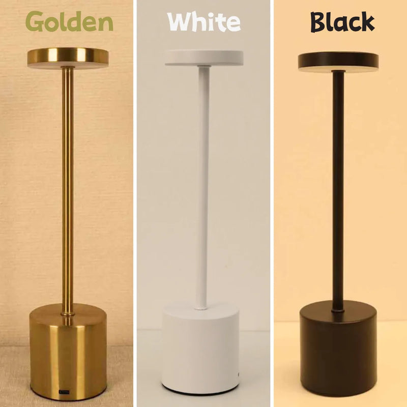Wireless Metal LED Table Lamp - LumiMetal-White-State of Style