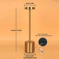 Wireless Metal LED Table Lamp - LumiMetal-White-State of Style