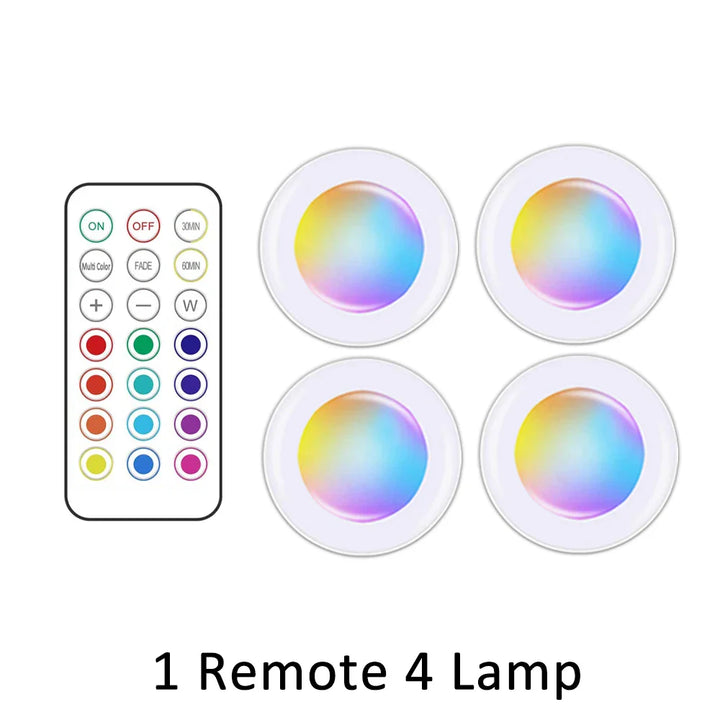 Wireless RGB LED Under Cabinet Lighting - GlowyLed-4 Lamps-State of Style