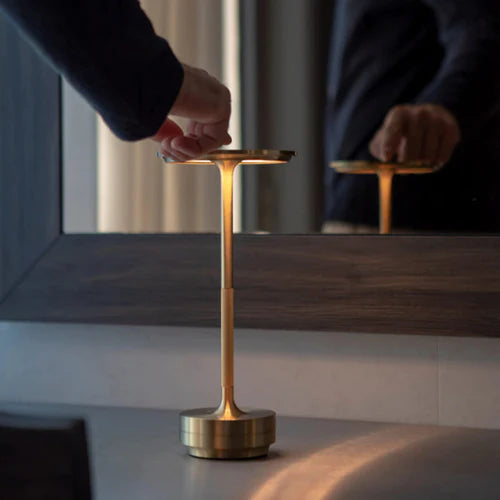 Wireless Smart Table Lamp - AuraGlow-Gold-State of Style