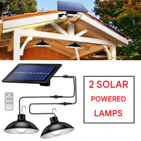 Wireless Solar LED Lamp Set with Remote Control – TwinRay-State of Style