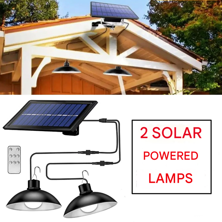 Wireless Solar LED Lamp Set with Remote Control – TwinRay-State of Style
