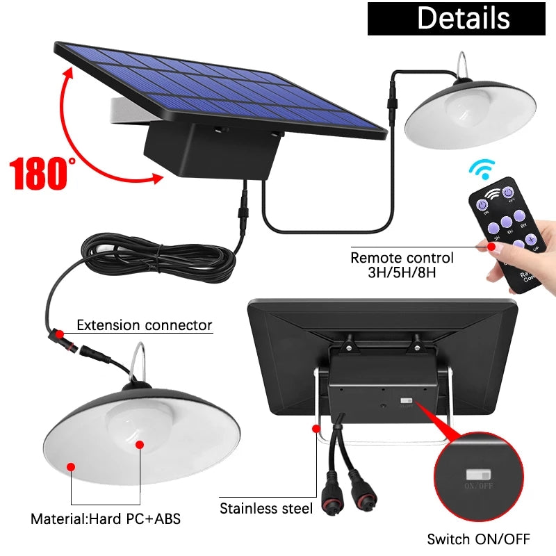 Wireless Solar LED Lamp Set with Remote Control – TwinRay-State of Style