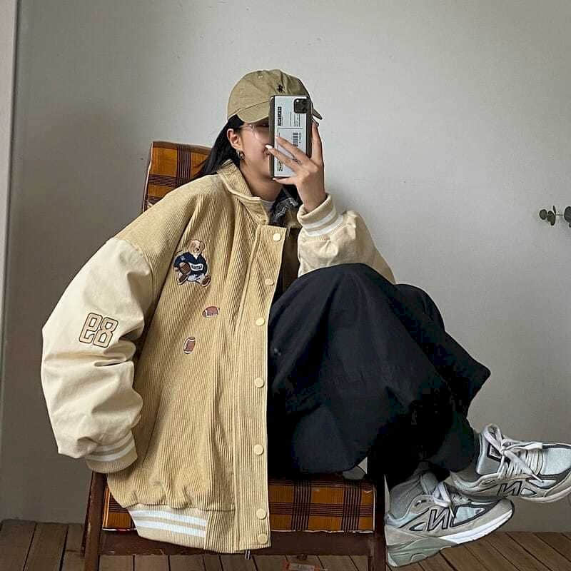 Women's Baseball Jacket | Stylish & Comfortable-Thick Blue-S-State of Style