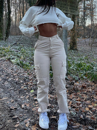 Women's Cargo Pants - Mira-Cream-XS-State of Style