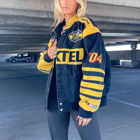 Women's Casual Denim Jacket | Stylish & Comfortable-Blue/Yellow-S-State of Style