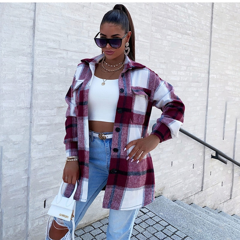Women's Casual Denim Jacket | Stylish & Comfortable-Rose Red-S-State of Style