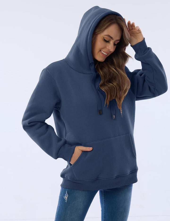 Women's Casual Fleece-Lined Hoodie – Lilly-Black-S-State of Style