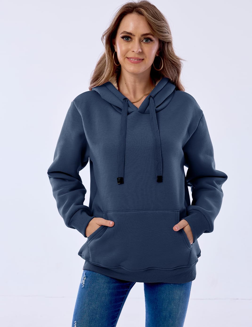 Women's Casual Fleece-Lined Hoodie – Lilly-Black-S-State of Style