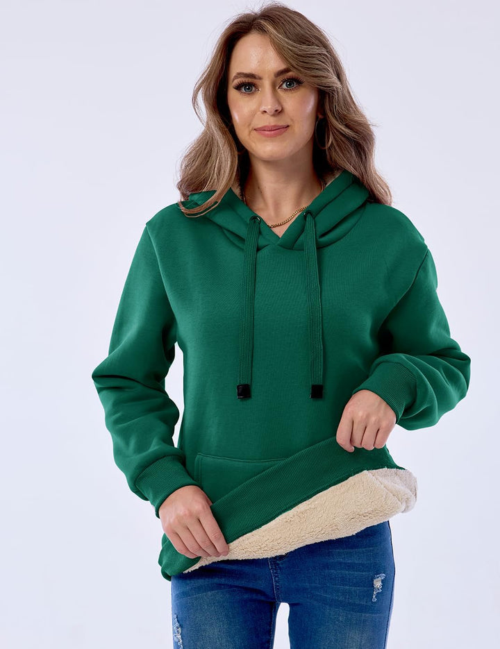 Women's Casual Fleece-Lined Hoodie – Lilly-Black-S-State of Style