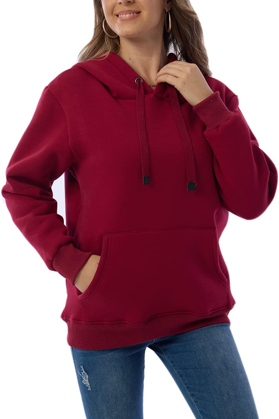 Women's Casual Fleece-Lined Hoodie – Lilly-Black-S-State of Style