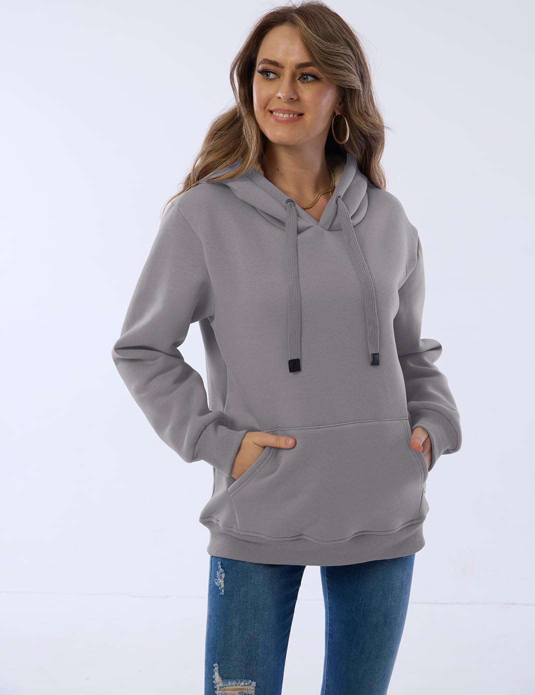 Women's Casual Fleece-Lined Hoodie – Lilly-Black-S-State of Style
