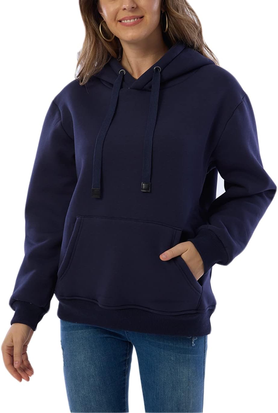 Women's Casual Fleece-Lined Hoodie – Lilly-Black-S-State of Style
