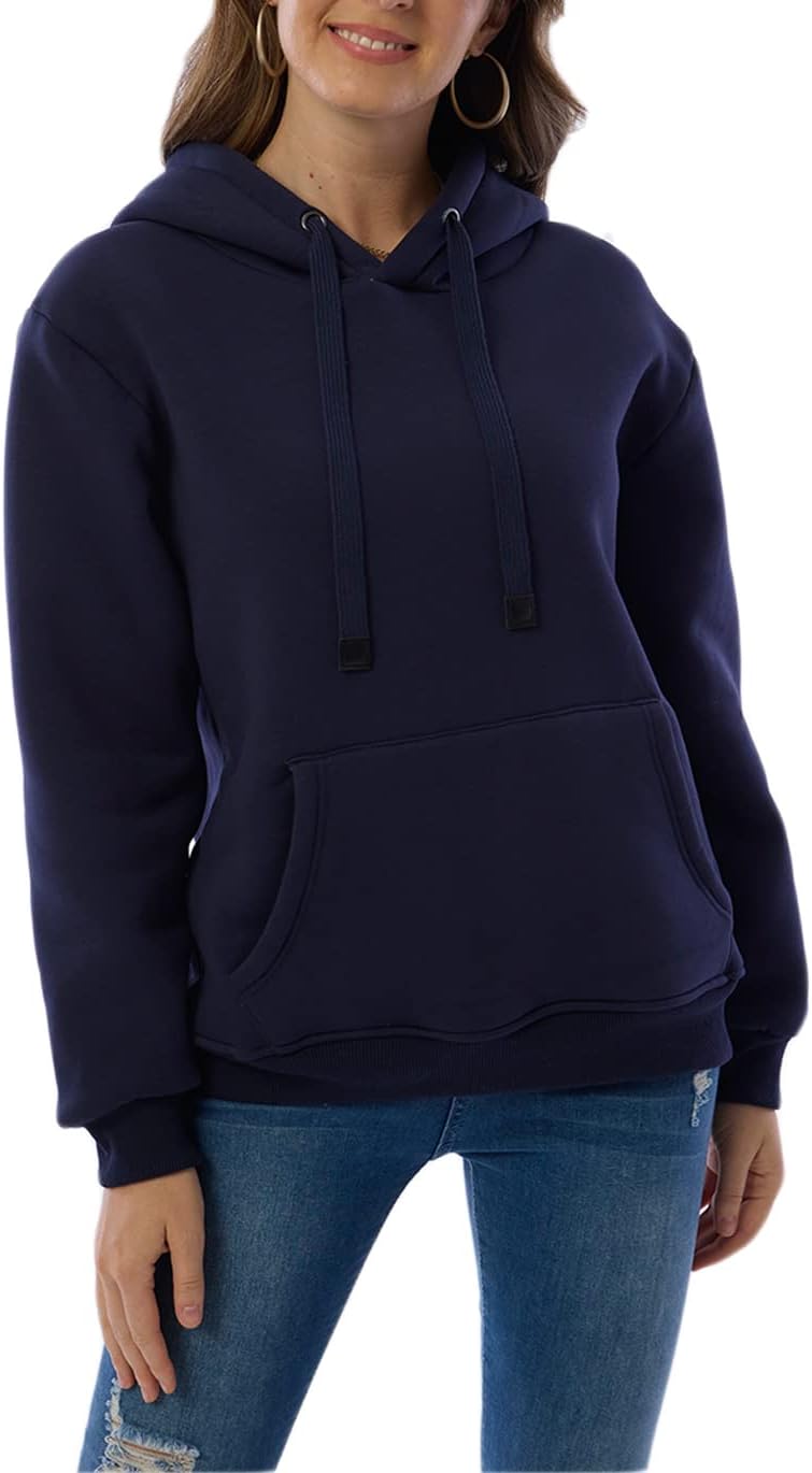 Women's Casual Fleece-Lined Hoodie – Lilly-Black-S-State of Style