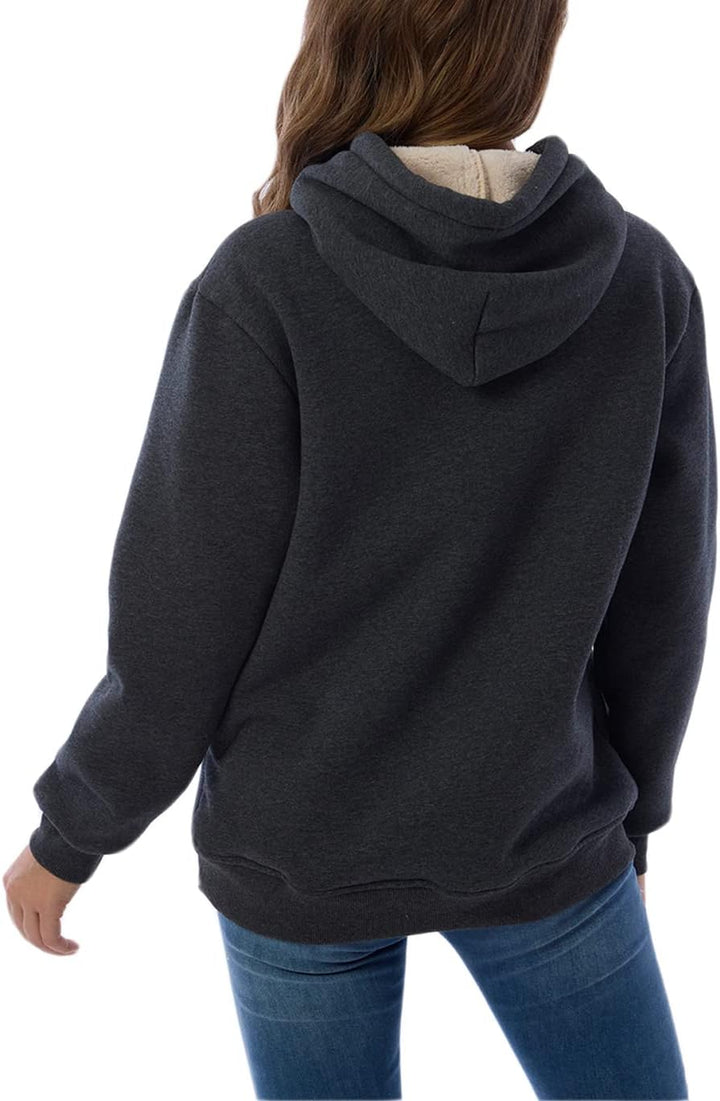 Women's Casual Fleece-Lined Hoodie – Lilly-Black-S-State of Style