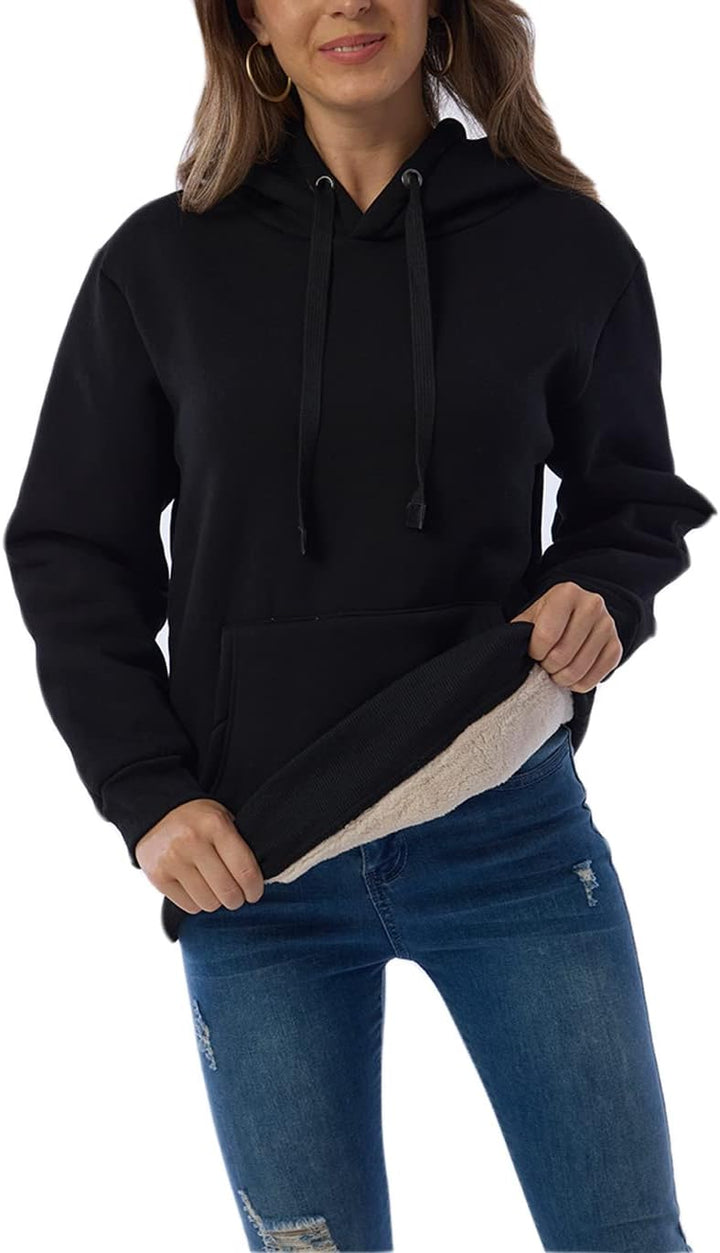 Women's Casual Fleece-Lined Hoodie – Lilly-Black-S-State of Style