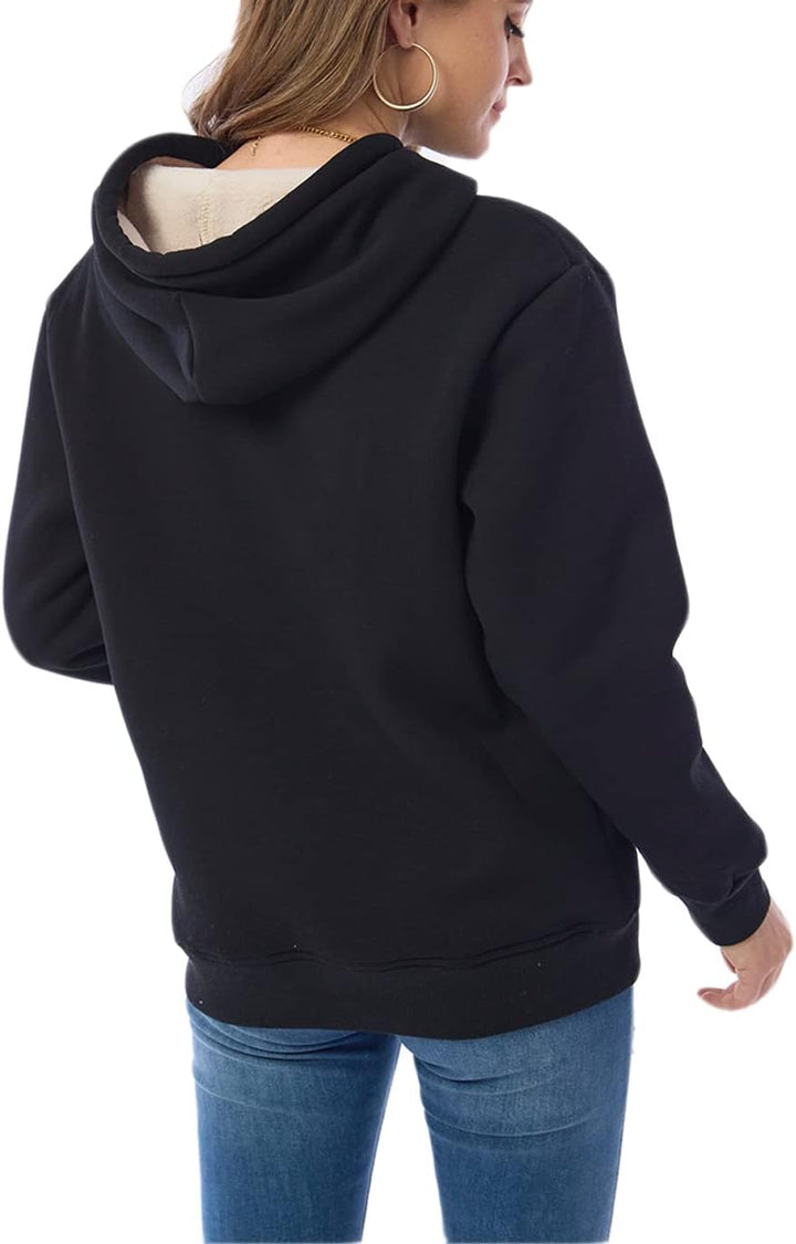 Women's Casual Fleece-Lined Hoodie – Lilly-Black-S-State of Style