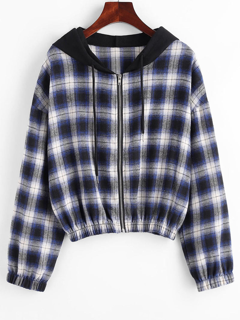 Women's Cropped Jacket | Chic and Versatile-Blue-S-State of Style