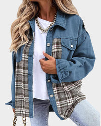 Women's denim jacket with modern chic – Amélie-Blue-S-State of Style