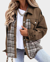 Women's denim jacket with modern chic – Amélie-Brown-S-State of Style
