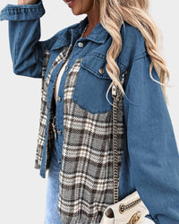 Women's denim jacket with modern chic – Amélie-Green-S-State of Style